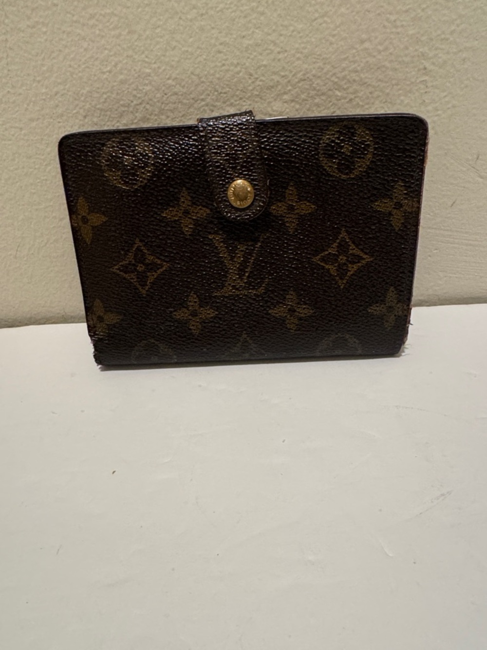 Louis Vuitton Monogram Snap-Closure Wallet - Brown & Gold